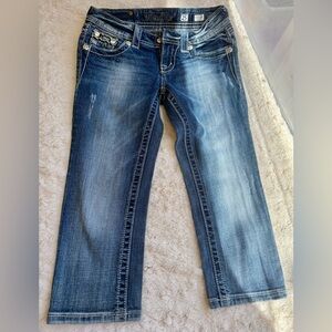 Miss me Classic Blue Denim Jeans Capri
